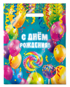 Пакет с выруб. руч. 31х40 (60) (Интерпак) Тусовка (ламинат) /500/50