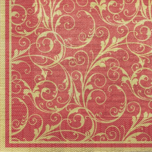 Салфетка 3-сл. 33*33  20л Bouquet Текстильный стиль Очарование на красном /12пач*кор/42840