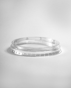 Крышка плоская  "УпаксЮнити" БЕЗ ОТВЕРСТИЯ "PET" D-95 mm  200/300/400/500мл/25шт*40уп/1000шт