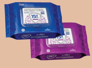 Влажные салфетки  15+2шт."SUNLIGHT" Antibacterial Violet /200*180 мм/КЛАПАН/40 шт*кор/032924