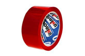 Лента клейкая   48 х 66  45мкм  UNIBOB 600 красный  инд упак /36шт*кор/К28720