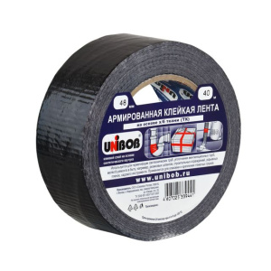 Клейкая лента армированная  48 х 40м  (инд. упак.) /24шт*кор/ UNIBOB  черная К53226
