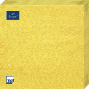 Салфетка 3-сл. 33*33 16л Bouquet Барокко желтый /12уп*кор/57220