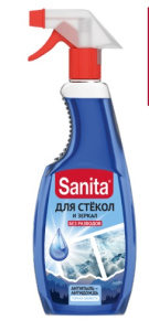 500 мл Sanita Средство чистящее универсальное спрей для стекол Горная свежесть/15шт*кор/ 14123